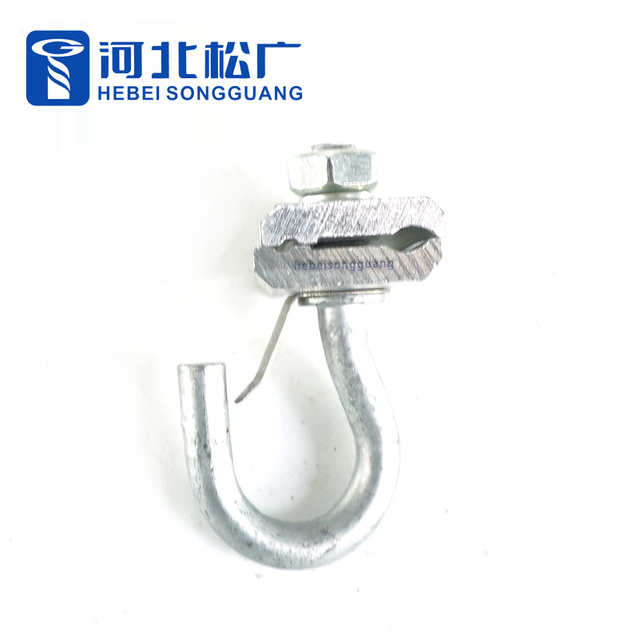 Galvanized Steel FTTH Fitting Splint Wire Hook Span Clamp